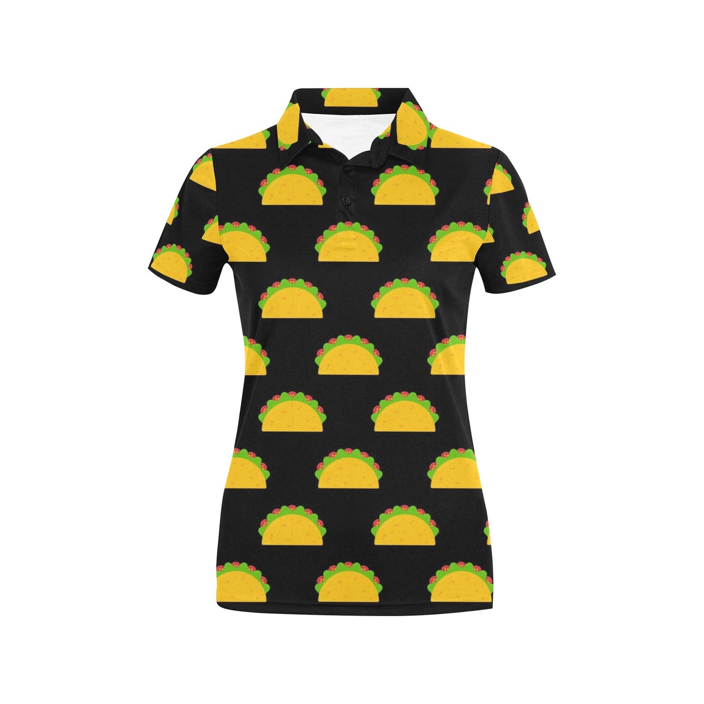 Taco Pattern Print Design TC06 Women's Polo Shirt