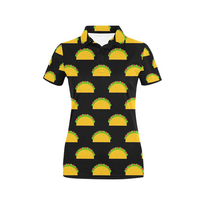 Taco Pattern Print Design TC06 Women's Polo Shirt