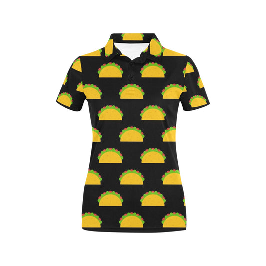 Taco Pattern Print Design TC06 Women's Polo Shirt