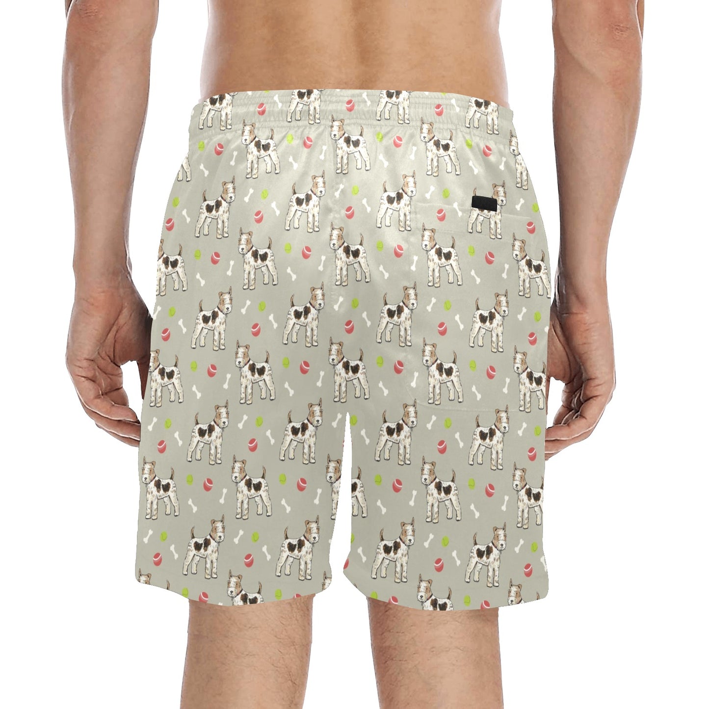 Toy Fox Terriers Print Design LKS301 Men's Swim Trunks Beach Shorts