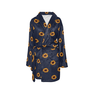 Sunflower Print Design LKS304 Women's Fleece Robe