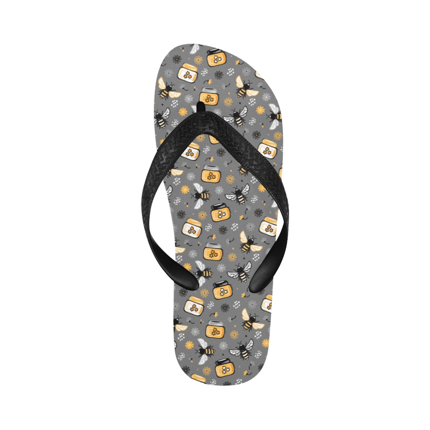 Honey Bee Print Design LKS301 Flip Flops