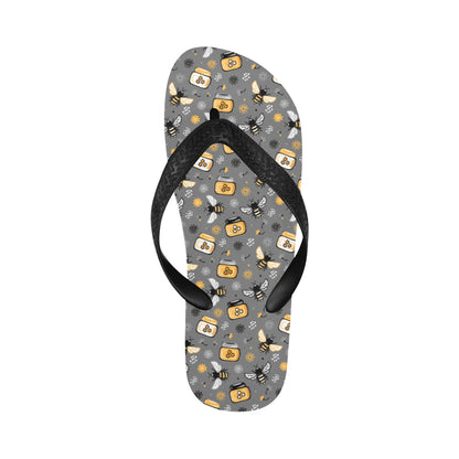 Honey Bee Print Design LKS301 Flip Flops