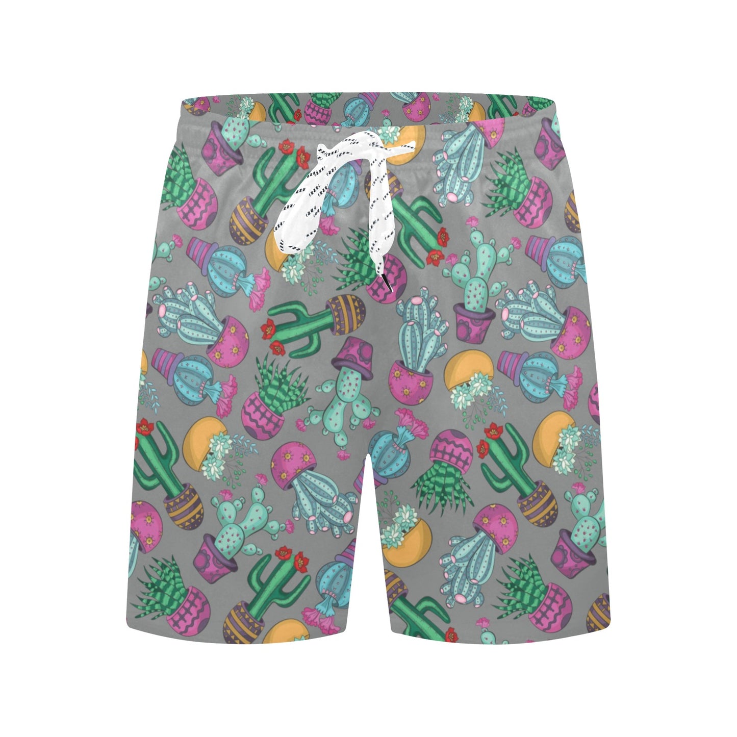 Cactus Colorful Print Pattern Men's Swim Trunks Beach Shorts