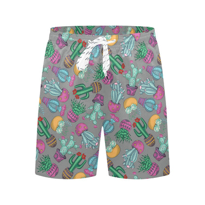 Cactus Colorful Print Pattern Men's Swim Trunks Beach Shorts
