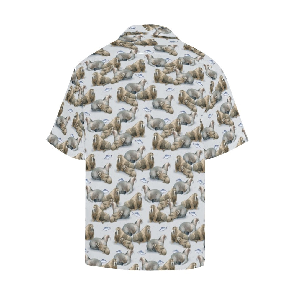 Walrus Print Design LKS401 Men's Men's Hawaiian Shirt
