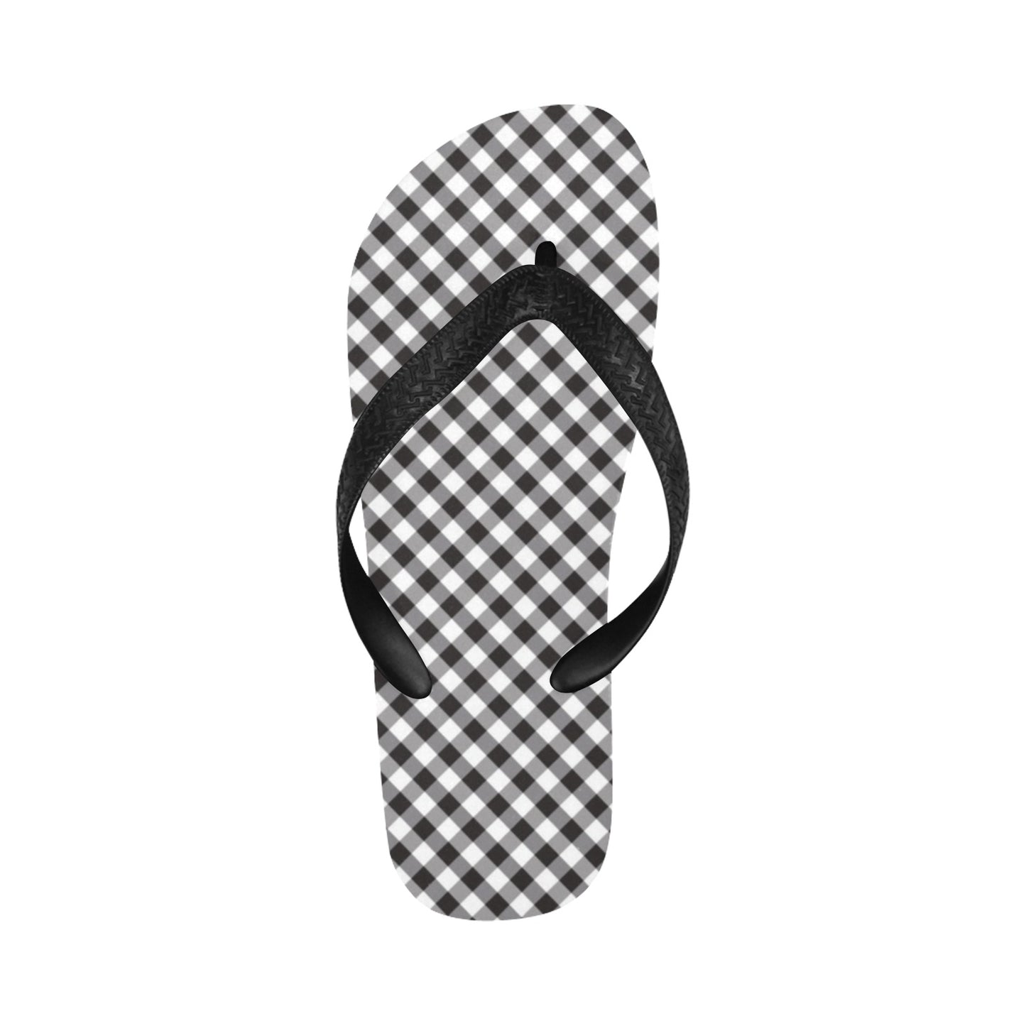Gingham Print Design LKS402 Flip Flops