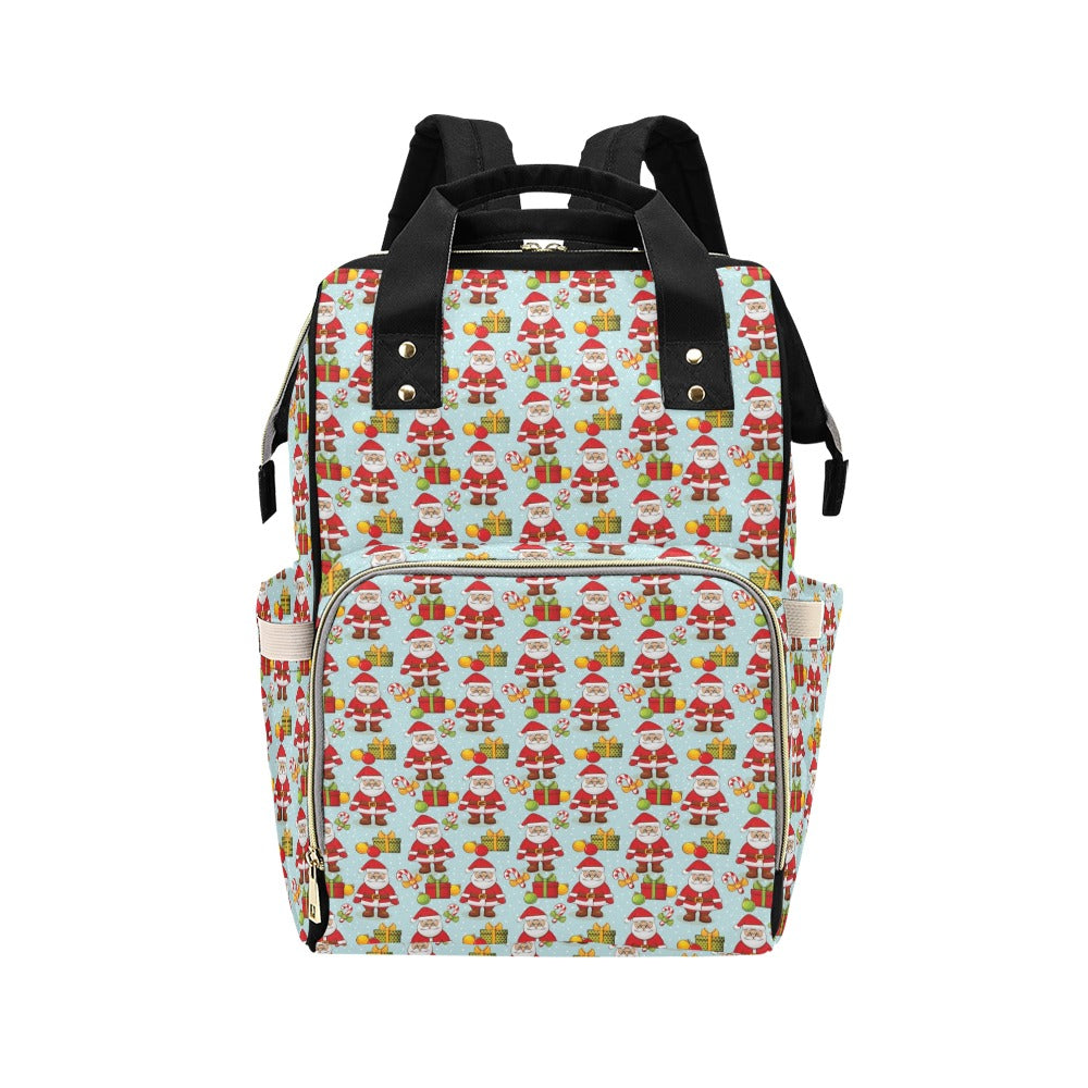 Santa Christmas Themed Print Design LKS303 Diaper Bag Backpack