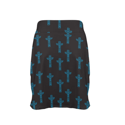 Totem Print Design LKS304 17" Golf & Pickleball Skort with Pockets