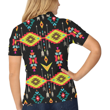 Native Pattern Print Design A05 Women's Polo Shirt