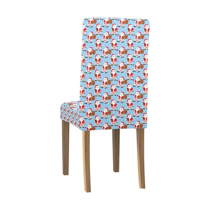 Santa Christmas Themed Print Design LKS305 Dining Chair Slipcover