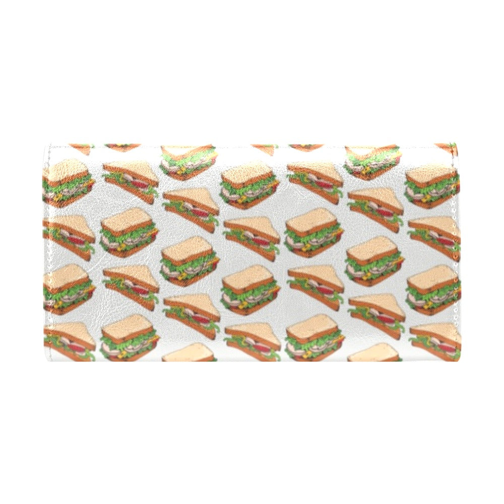 Sandwich Print Design LKS302 Women's Trifold Wallet