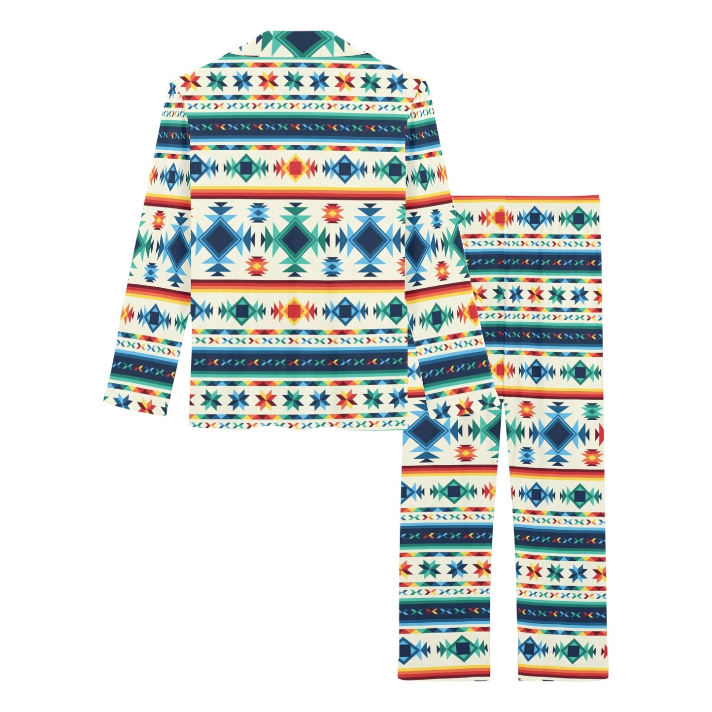 Aztec Pattern Print Design 02 Women's Long Pajama Set