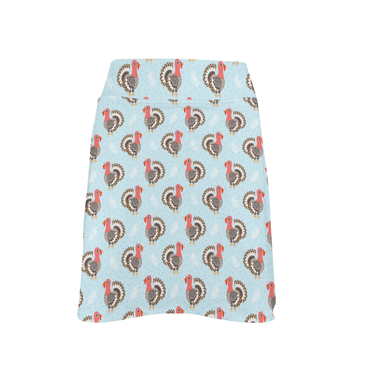Turkey Print Design LKS403 17" Golf & Pickleball Skort with Pockets