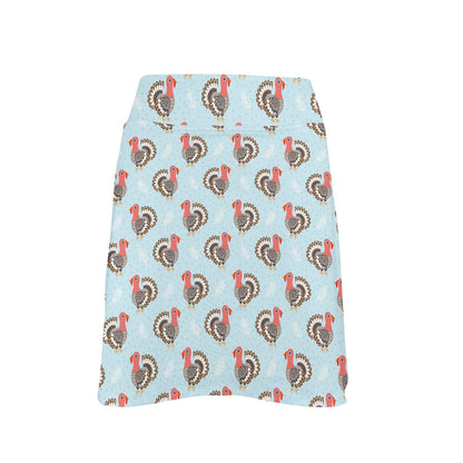 Turkey Print Design LKS403 17" Golf & Pickleball Skort with Pockets