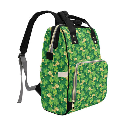 Shamrock Print Design LKS301 Diaper Bag Backpack