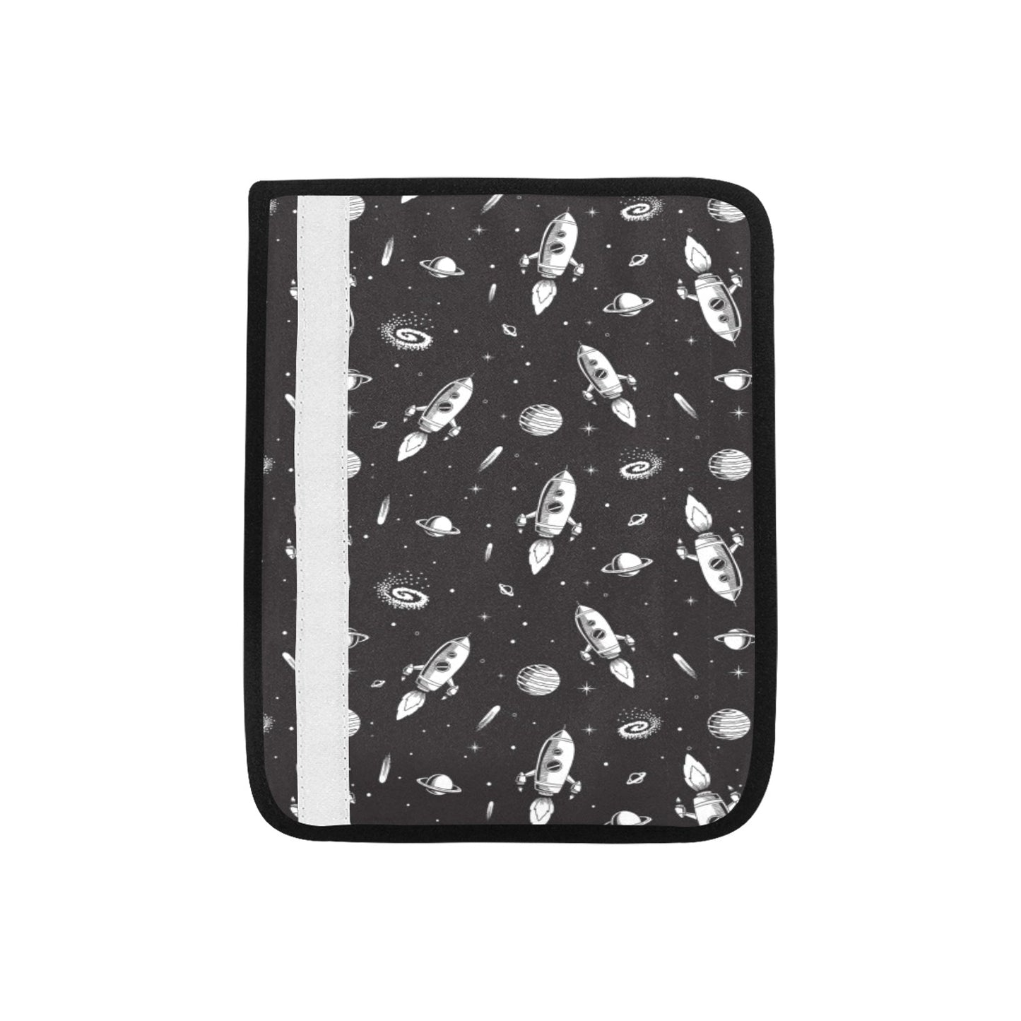 Space Rocket Print Design LKS303 Car Seat Belt Cover