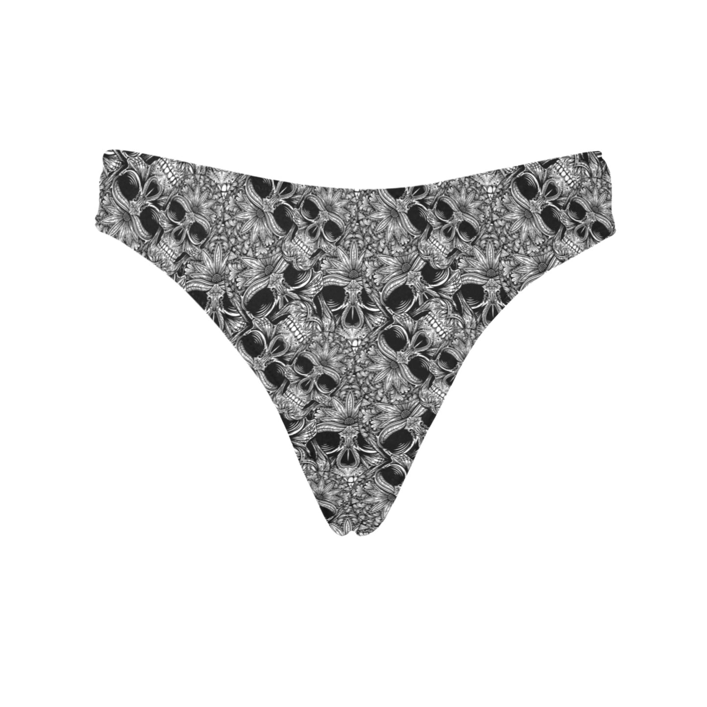 Skull Tattoo Design Print Women's Thongs