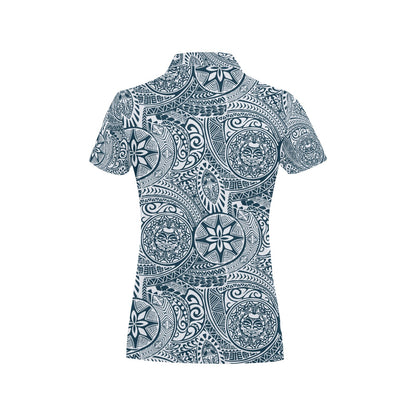 Samoan Pattern Print Design LKS306 Women's Polo Shirt