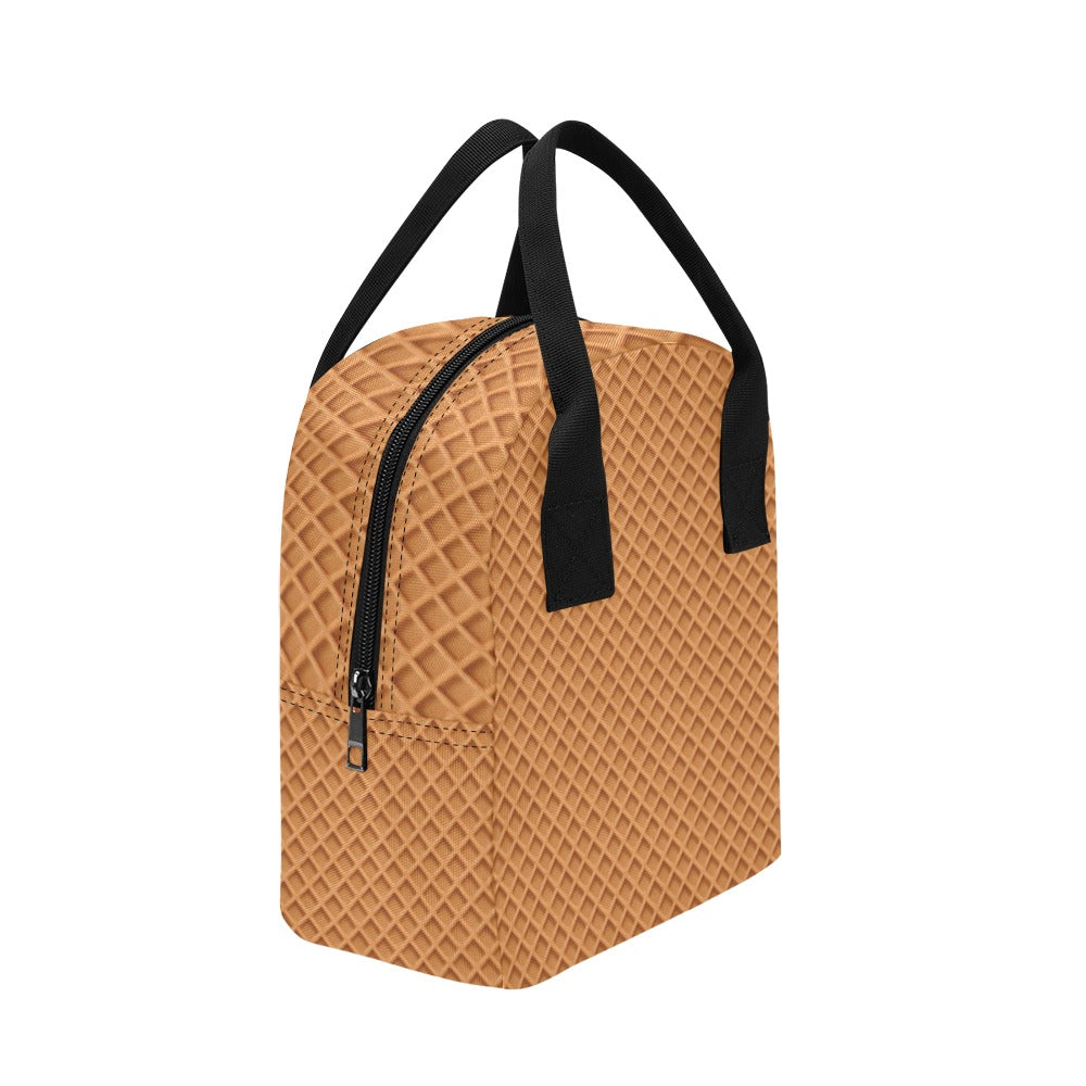 Waffle Texture Print Design LKS301 Insulated Lunch Bag