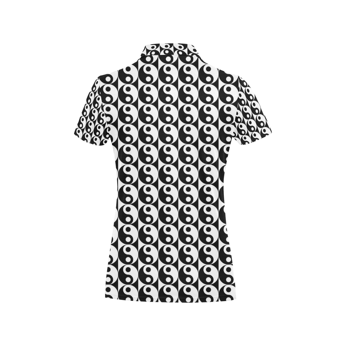 Yin Yang Classic Pattern Design Print Women's Polo Shirt
