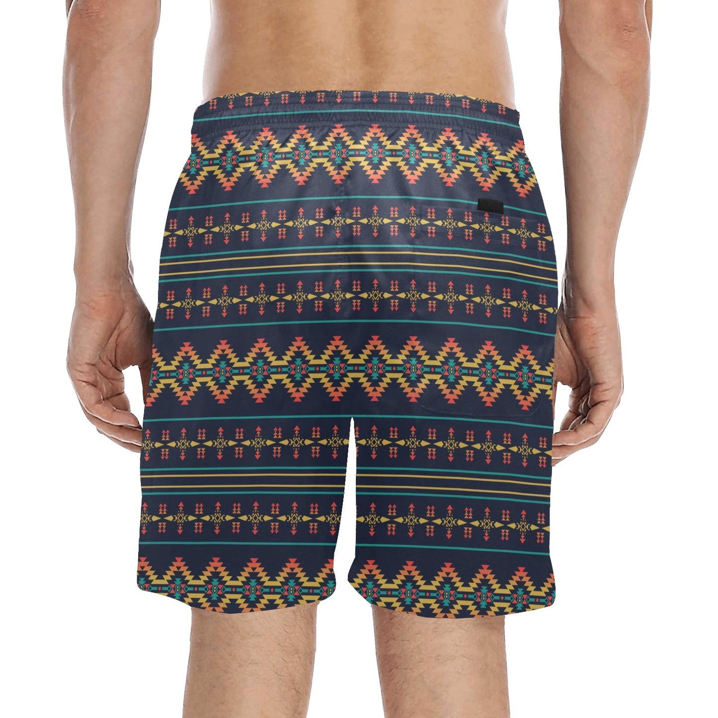 Southwest American Design Themed Print Men's Swim Trunks Beach Shorts