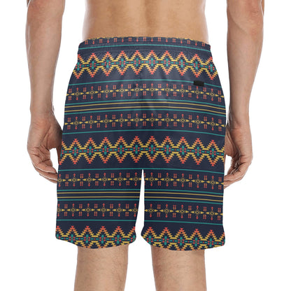 Southwest American Design Themed Print Men's Swim Trunks Beach Shorts
