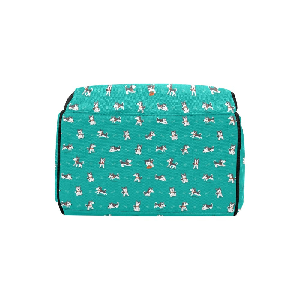 Siberian Huskies Print Design LKS303 Diaper Bag Backpack