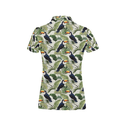 Toucan Print Design LKS308 Women's Polo Shirt