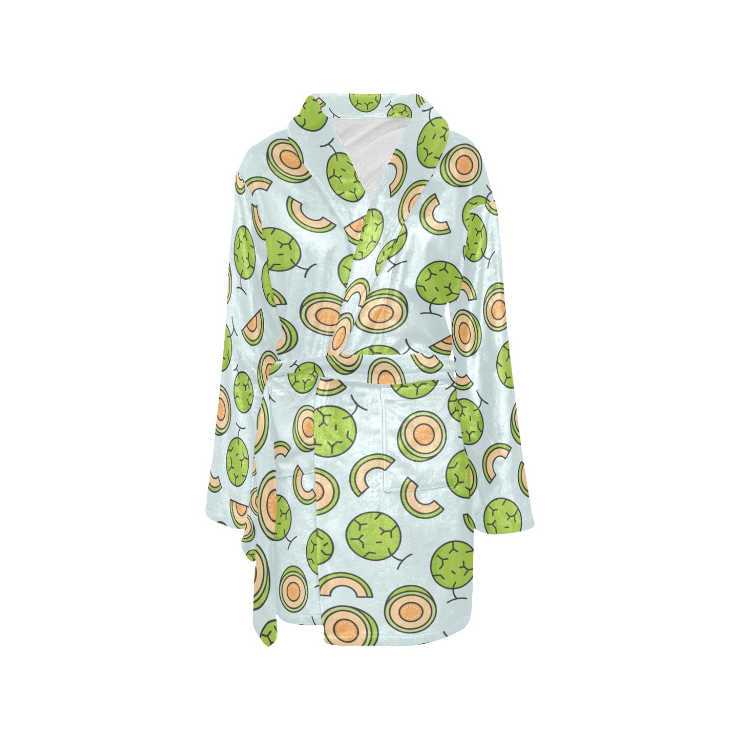 Cantaloupe Pattern Print Design 02 Women's Fleece Robe