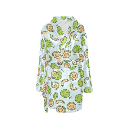 Cantaloupe Pattern Print Design 02 Women's Fleece Robe