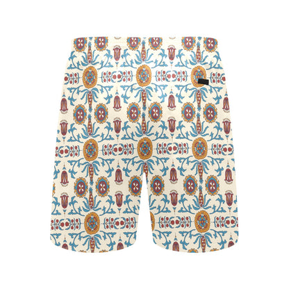 Suzani Print Design LKS301 Men's Swim Trunks Beach Shorts