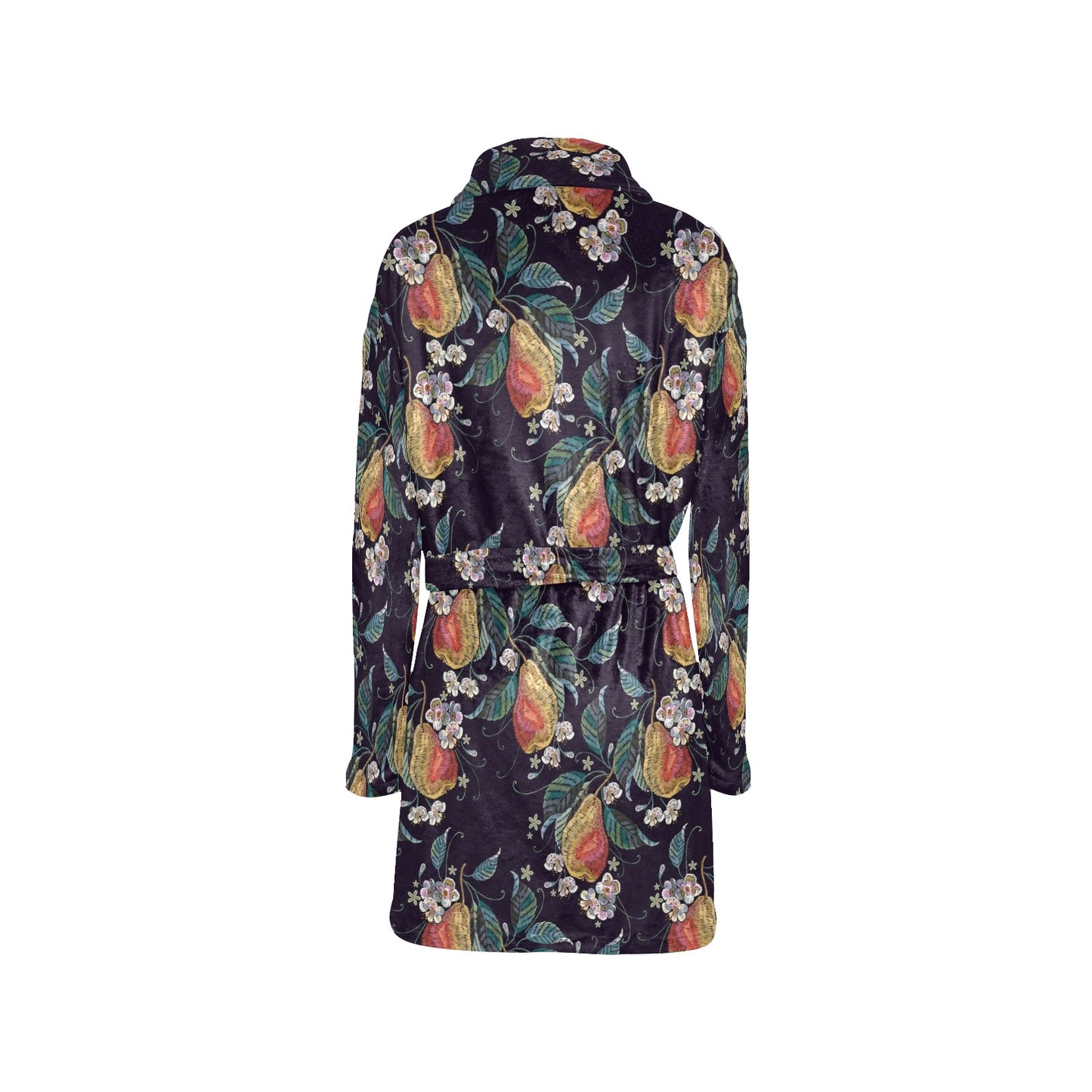 Pear Pattern Print Design PE02 Women's Fleece Robe