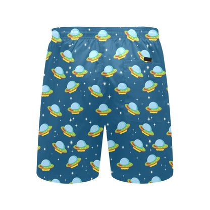 UFO Print Design LKS305 Men's Swim Trunks Beach Shorts