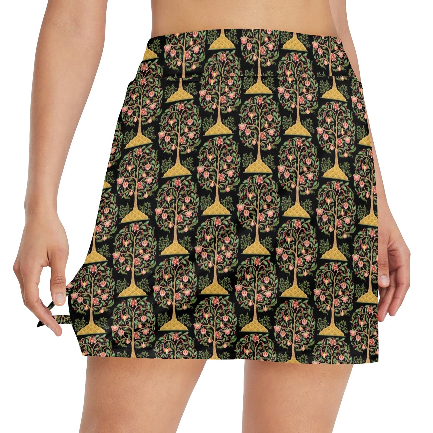 Tree Of Life Print Design LKS303 17" Golf & Pickleball Skort with Pockets