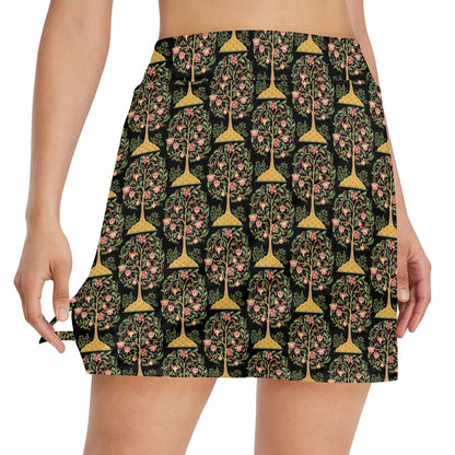 Tree Of Life Print Design LKS303 17" Golf & Pickleball Skort with Pockets