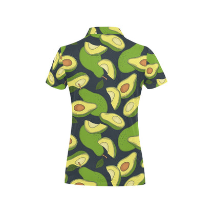Avocado Pattern Print Design AC013 Women's Polo Shirt
