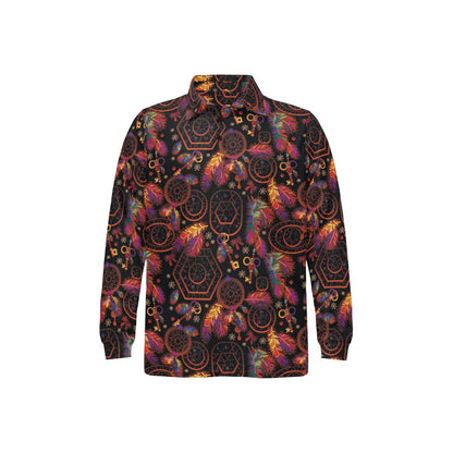 Dream catcher native american Long Sleeve Polo Shirt For Men's