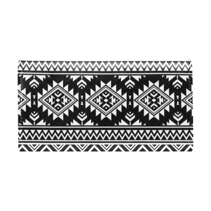 Aztec Black White Print Pattern Women's Trifold Wallet