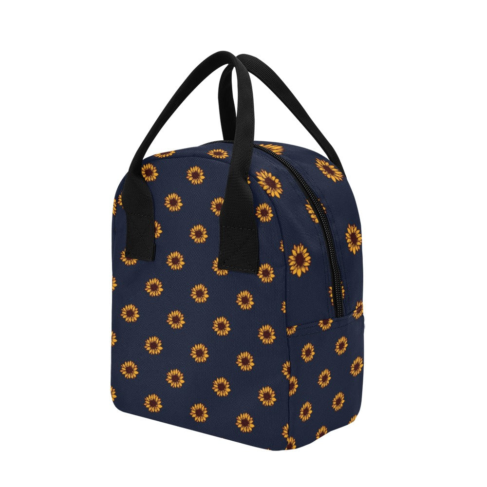 Sunflower Print Design LKS304 Insulated Lunch Bag