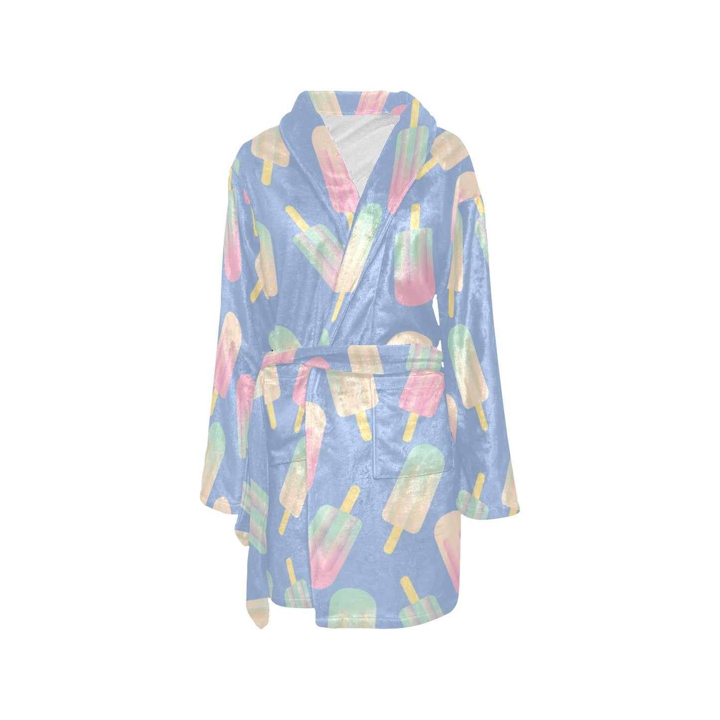Ice Cream Pattern Print Design 05 Women's Fleece Robe