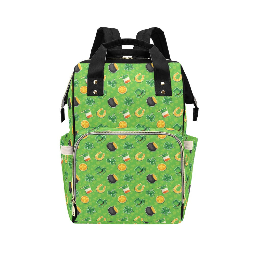 Shamrock Saint Patrick's Day Print Design LKS302 Diaper Bag Backpack