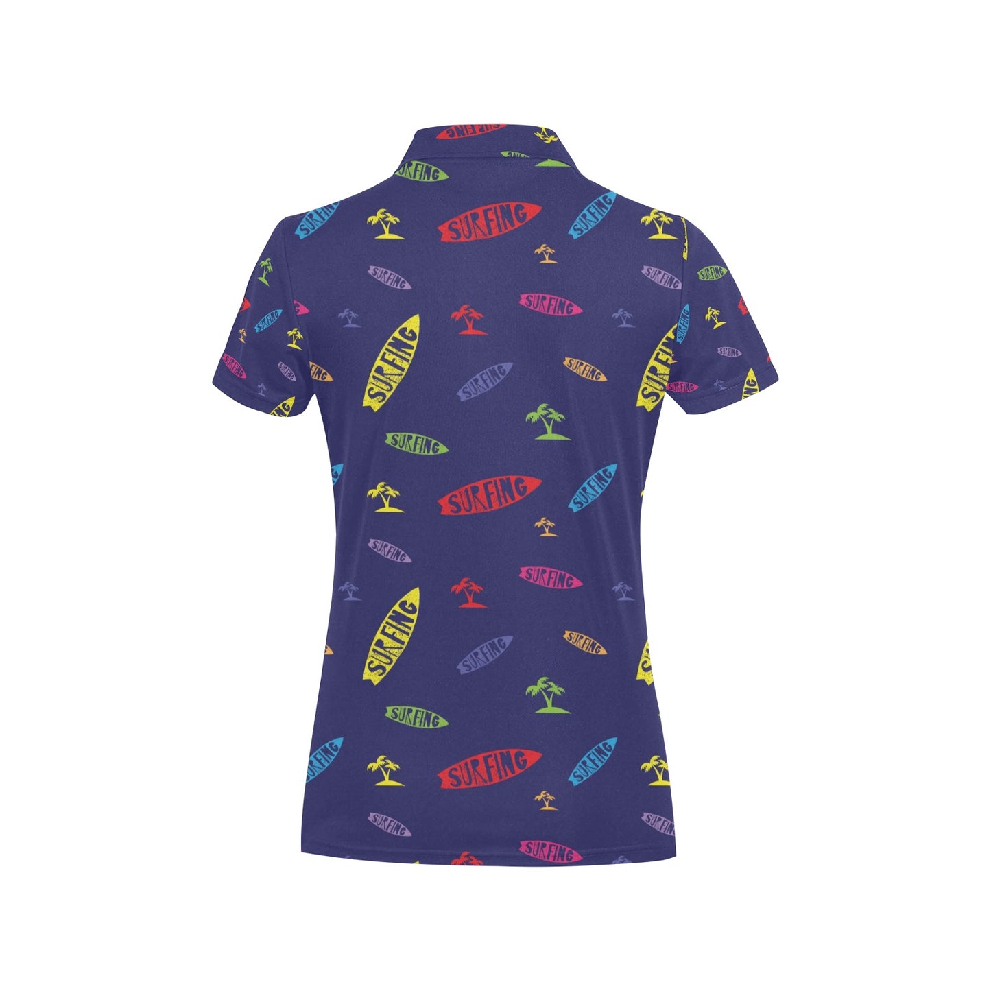 Surfboard Print Design LKS305 Women's Polo Shirt