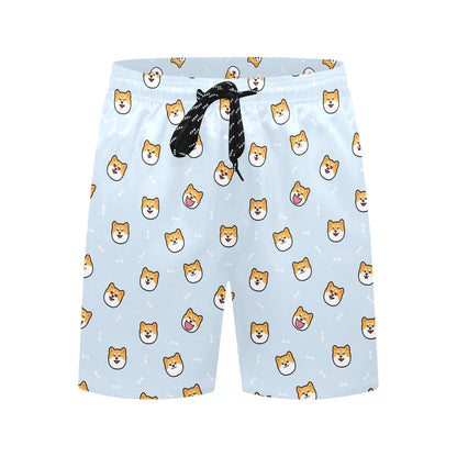 Shiba Inu Print Design LKS3012 Men's Swim Trunks Beach Shorts