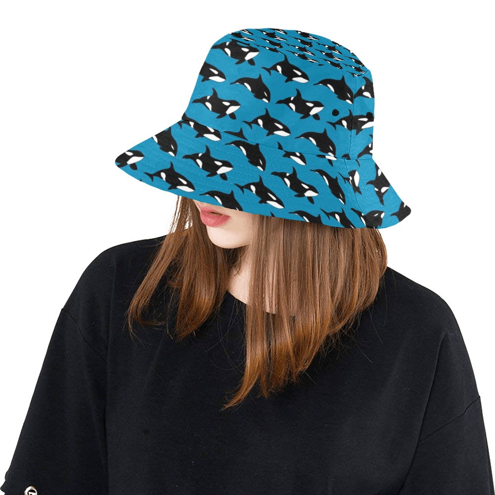 Whale Print Design LKS304 Unisex Bucket Hat