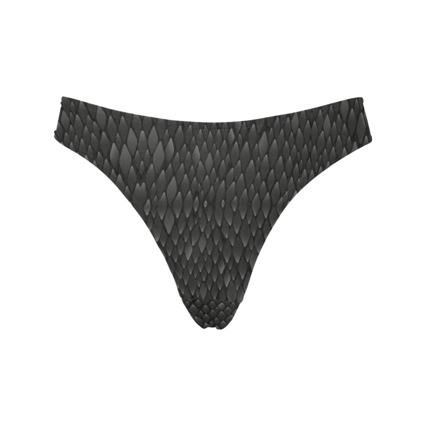 Snake Skin Black Print Women's Thongs