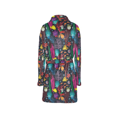 Underwater Cute Print Design LKS303 Women's Fleece Robe