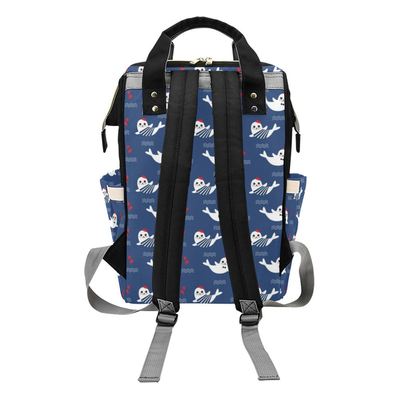 Sea Lion Print Design LKS403 Diaper Bag Backpack