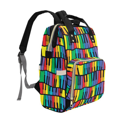 Piano Print Design LKS402 Diaper Bag Backpack