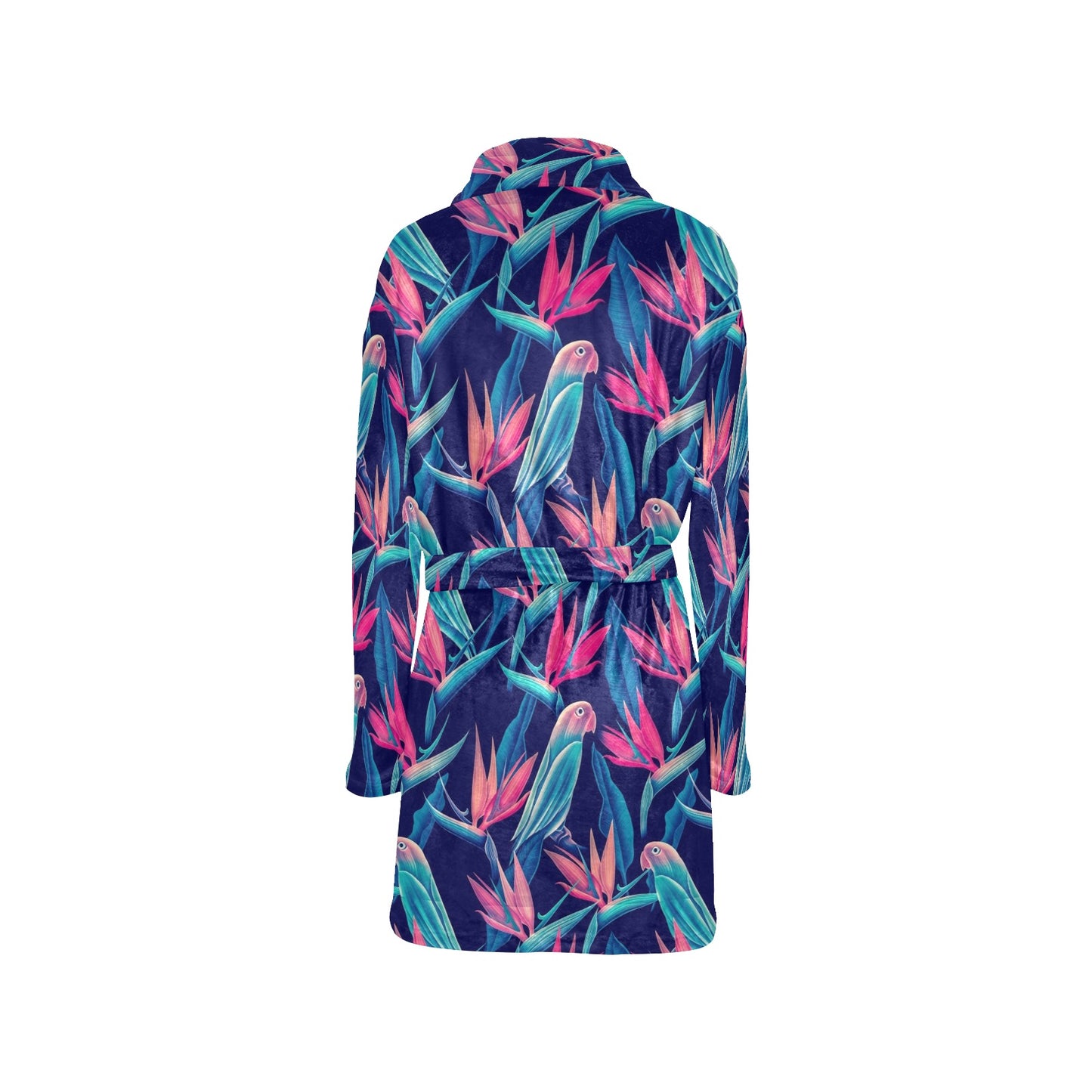 Tropical Flower Pattern Print Design TF024 Women's Fleece Robe